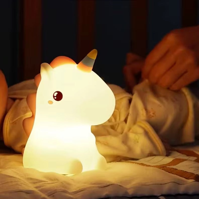 Adorable Squishy Silicone Animal Night Light (Unicorn)
