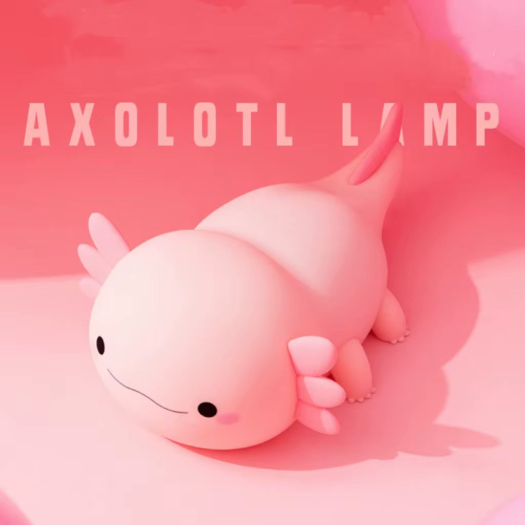 Adorable Squishy Silicone Animal Night Light (Pink Axolotl- Salamanders)
