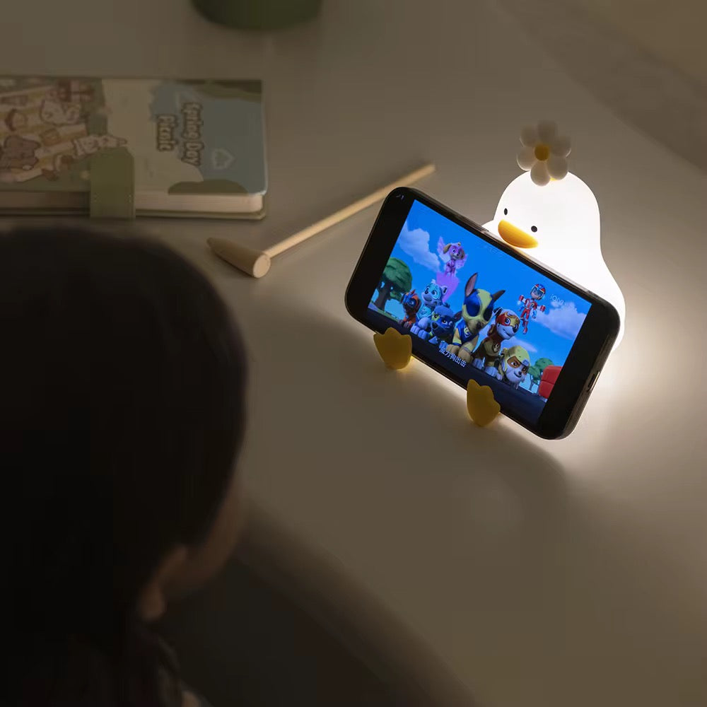 Adorable Squishy Silicone Animal Night Light (Duck with Long Legs)