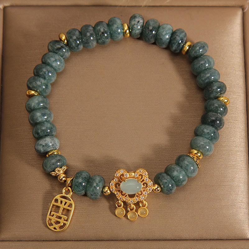 Buddha Stones Natural Jade Chinese Lucky Charm Bracelet (8mm)