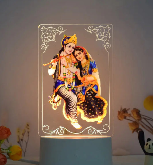 Hinduism/ Hindu Gods 3D Acrylic Night Lamp (Radha & Krishna)
