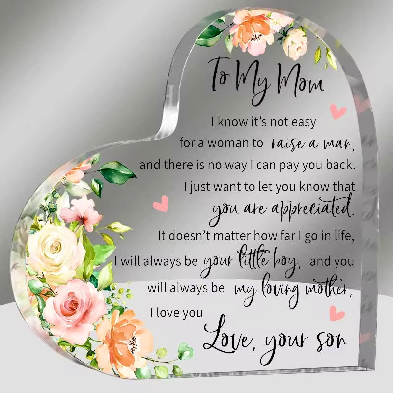 Mother’s Love Gift 3D Acrylic Mini Plaque