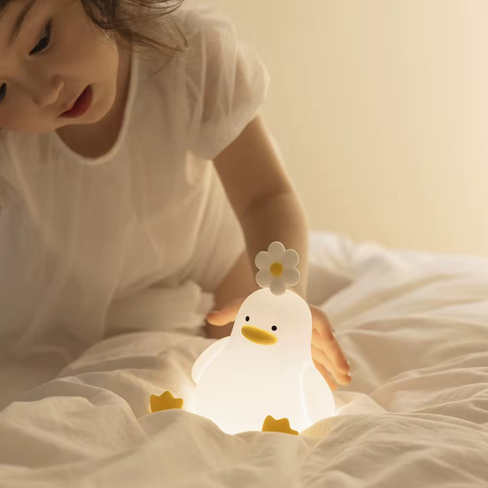 Adorable Squishy Silicone Animal Night Light (Duck with Long Legs)
