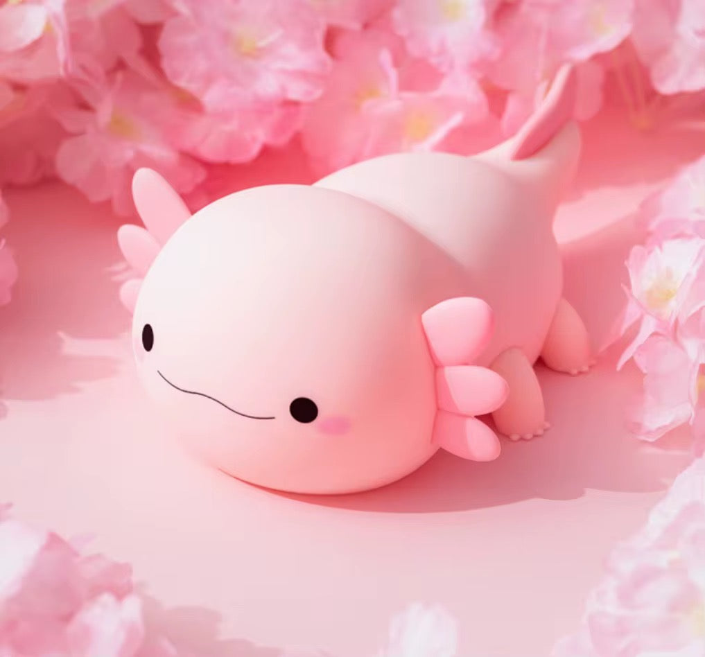 Adorable Squishy Silicone Animal Night Light (Pink Axolotl- Salamanders)