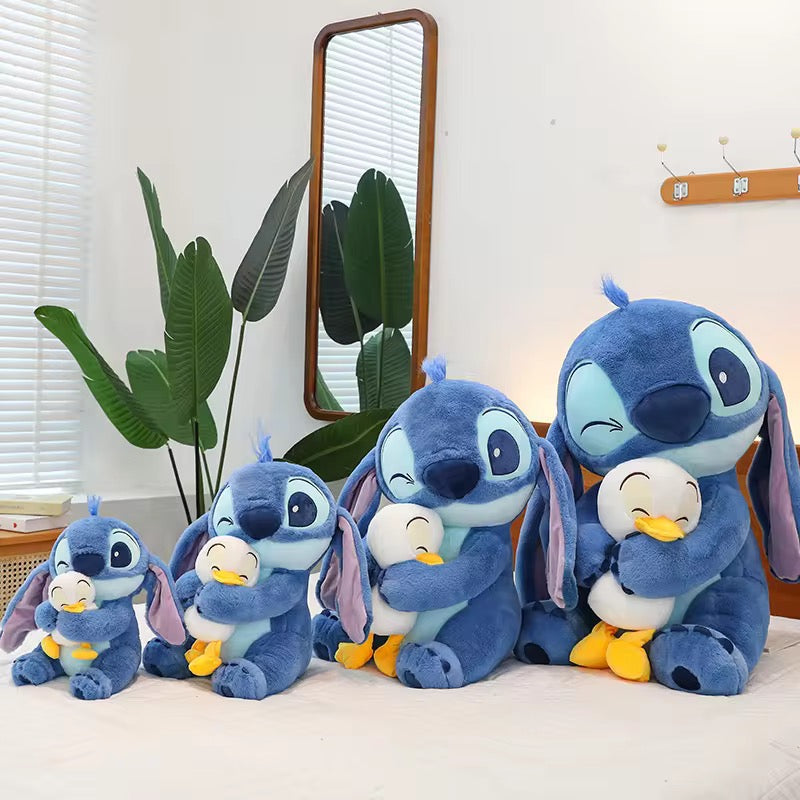 Stitch Hugging Duck Adorable Plushie Large