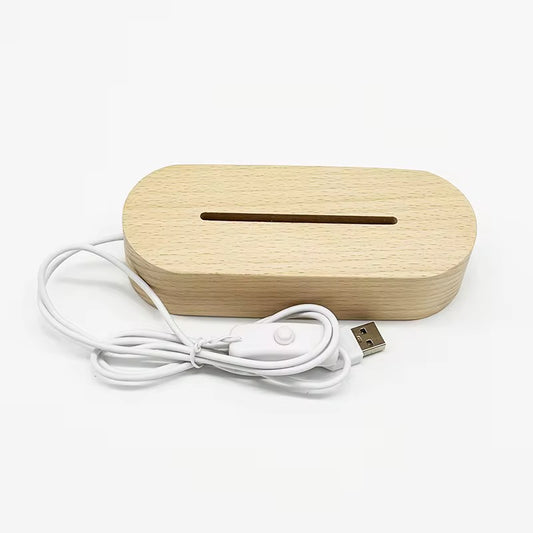 Wooden LED Warm Lamp Base For Acrylic Plaque Lamp
