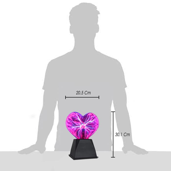 Interactive 8″ Plasma Heart – Purple with Black Base