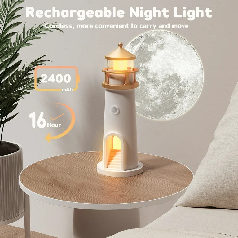 Moon Projector Lighthouse LED Table Lamp