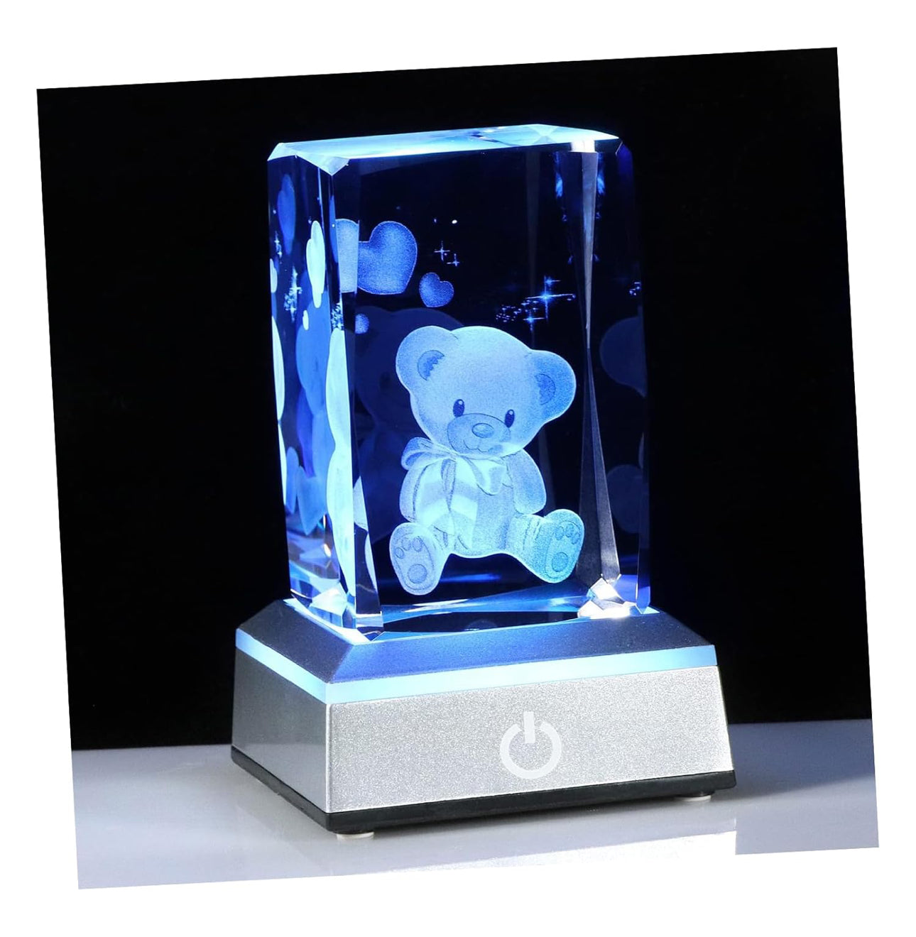 K9 Glass Crystal 3D Laser Engraved Teddy Bear Lamp