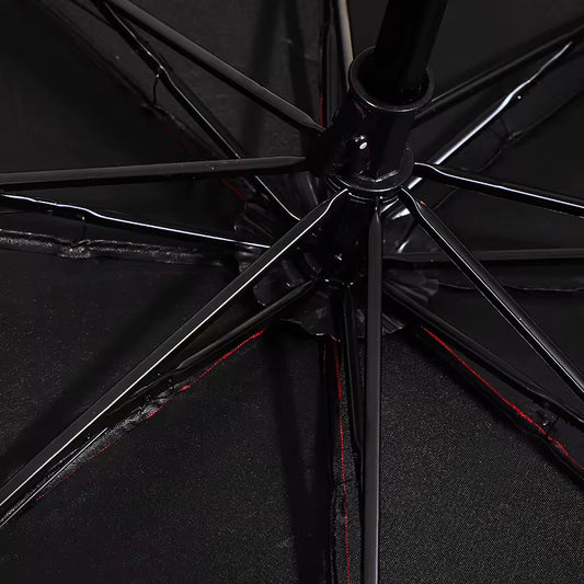 Black Ultra UV Protection Travel Automatic Vinyl Umbrella