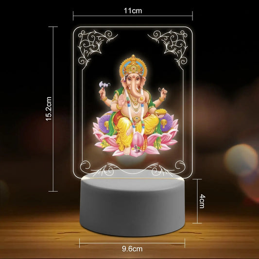 Hinduism/ Hindu Gods 3D Acrylic Night Lamp (Lord Ganesh)