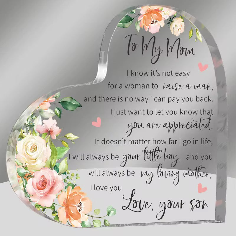 Mother’s Love Gift 3D Acrylic Mini Plaque