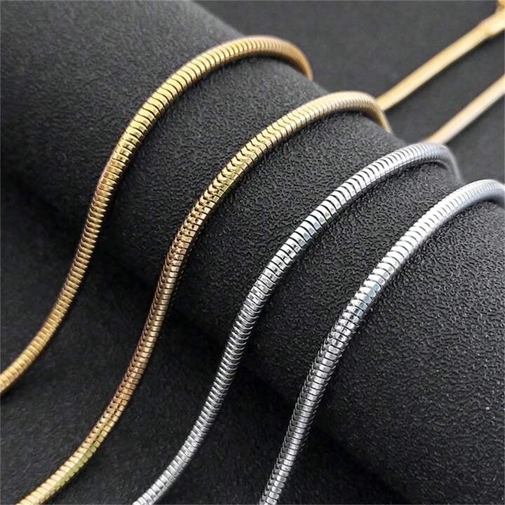 Stainless Steel Round Snake Link Chain 2mm - 50cm Length