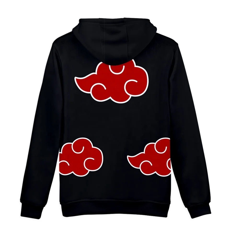 Anime Naruto Akatsuki clouds 3D Print Polyester Hoodies