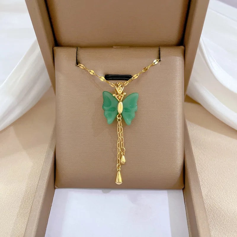 Butterfly Jade Necklace