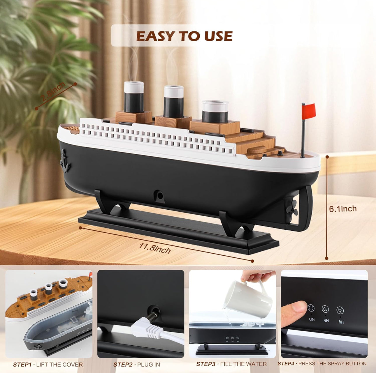 Titanic Design Jellyfish Pump Humidifier / Diffuser 250ml