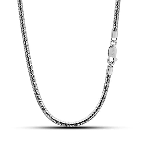 Stainless Steel Round Snake Link Chain 2mm - 50cm Length