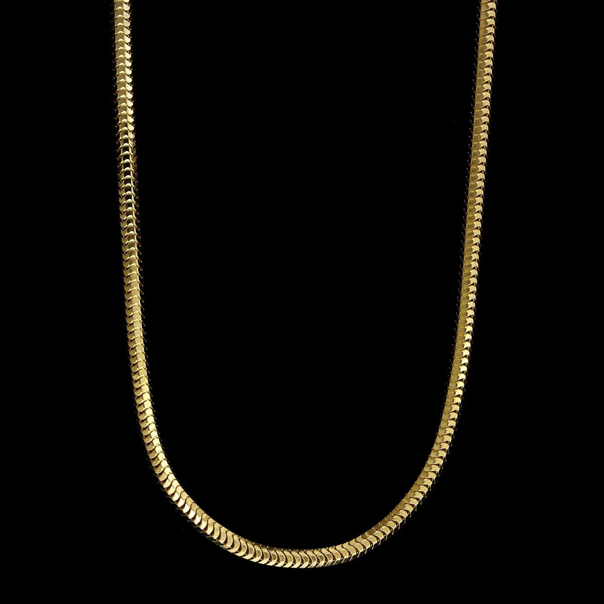 Stainless Steel Round Snake Link Chain 2mm - 50cm Length