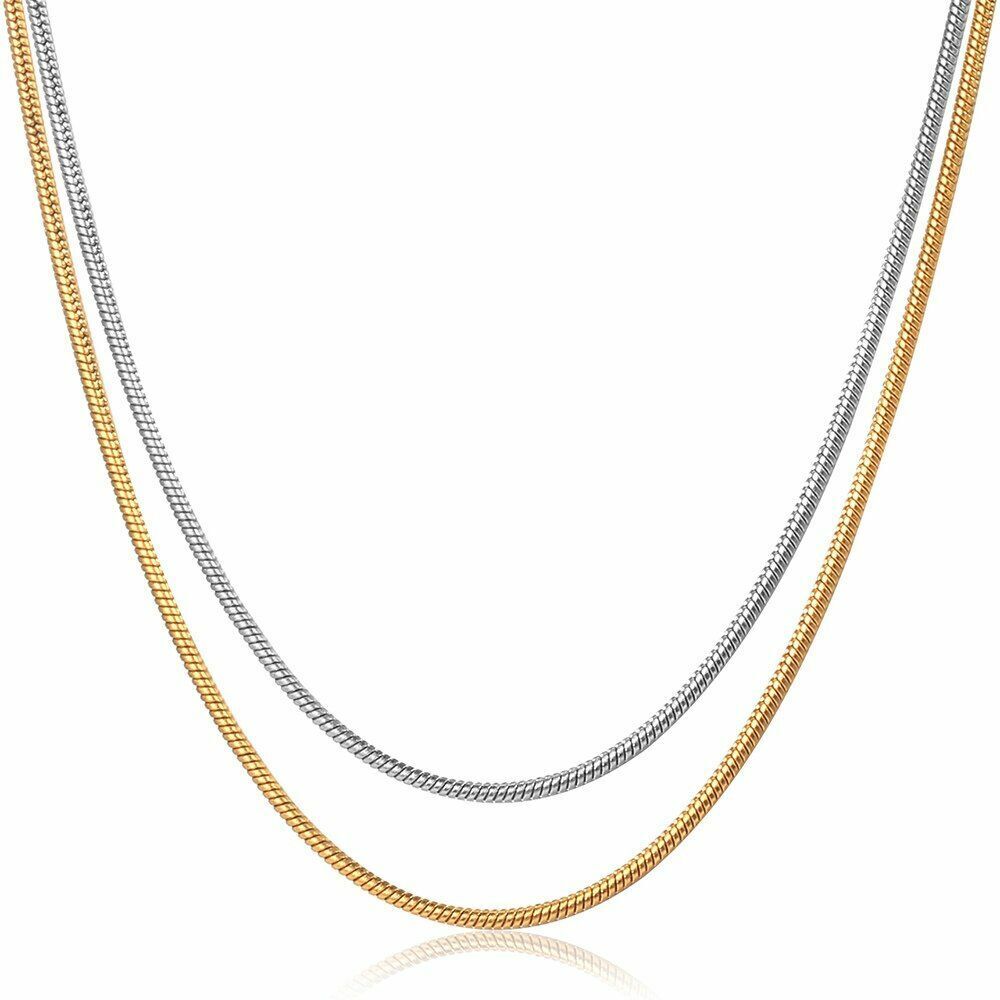 Stainless Steel Round Snake Link Chain 2mm - 50cm Length