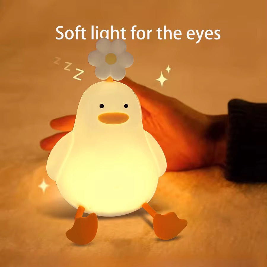 Adorable Squishy Silicone Animal Night Light (Duck with Long Legs)
