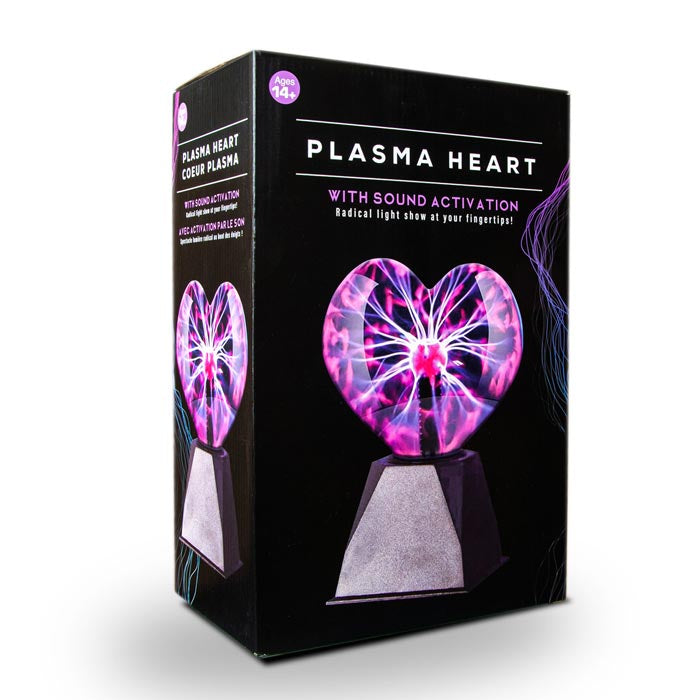 Interactive 8″ Plasma Heart – Purple with Black Base