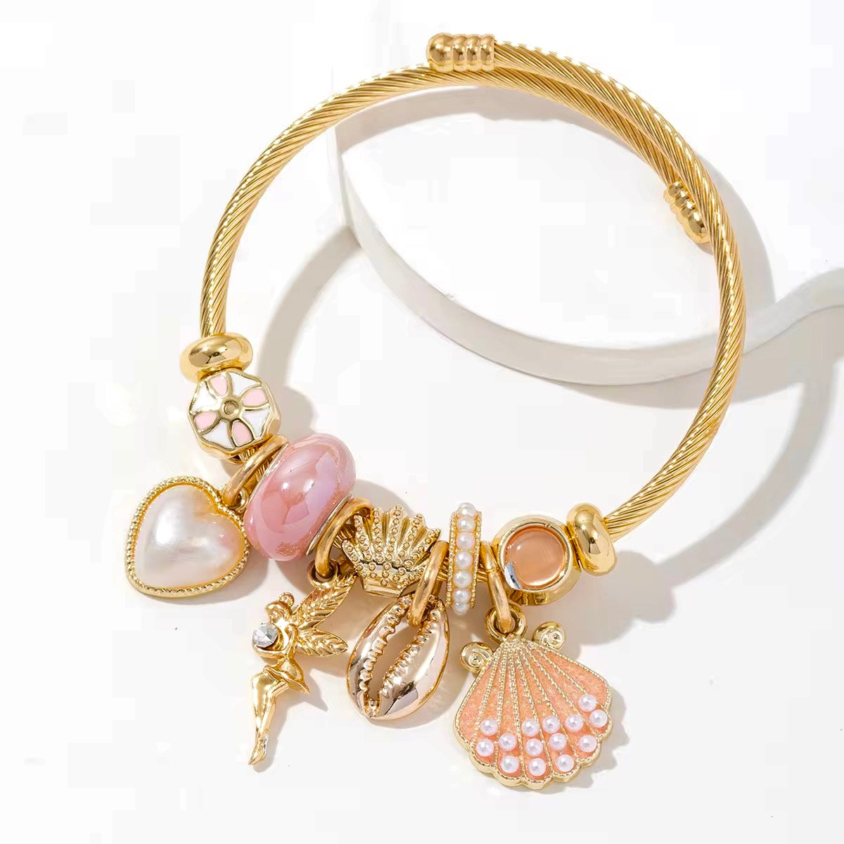 Stainless Steel Ocean Themed Charm Bracelets (Adjustable)
