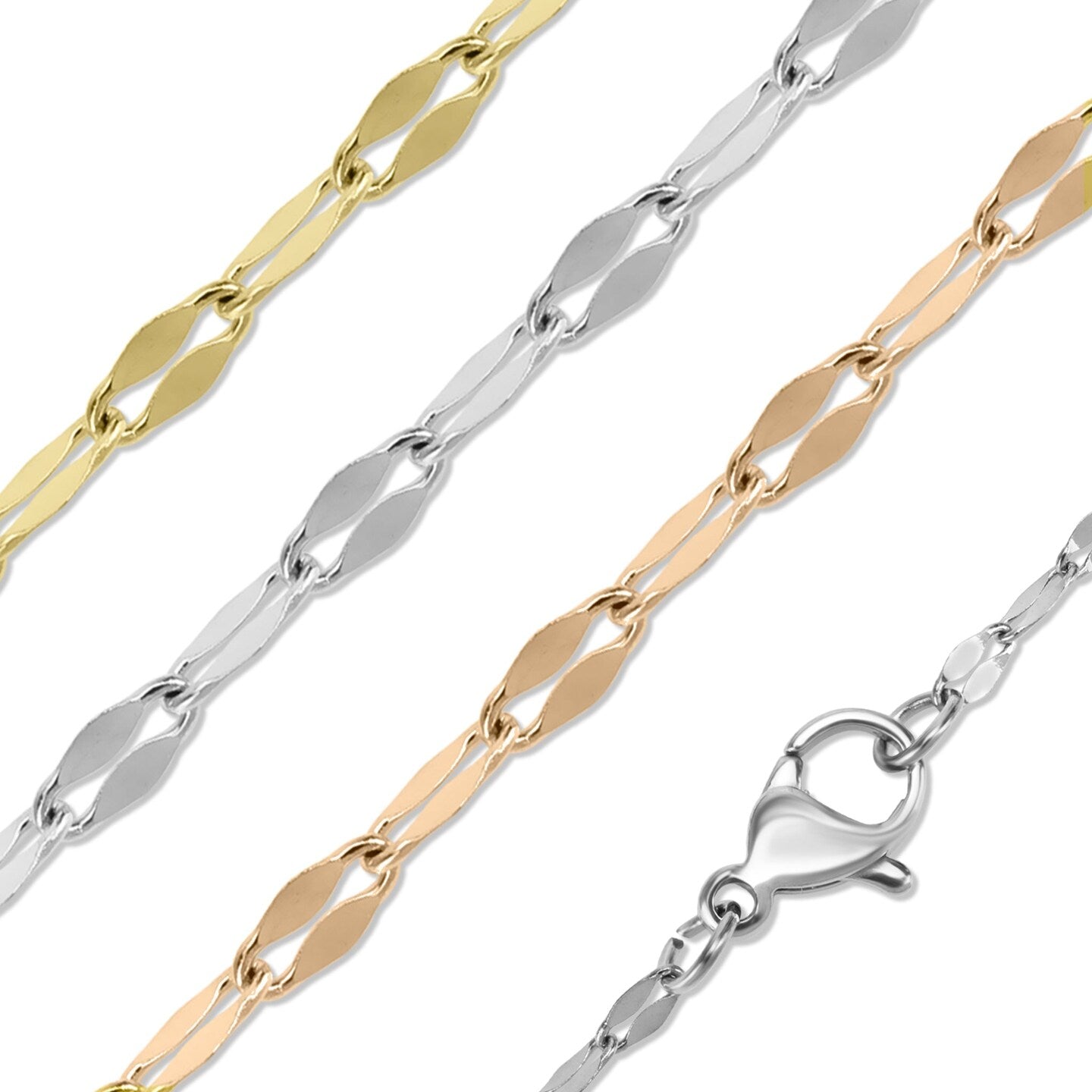 High Quality Stainless Steel Dainty Lip Chain (50cm Length)