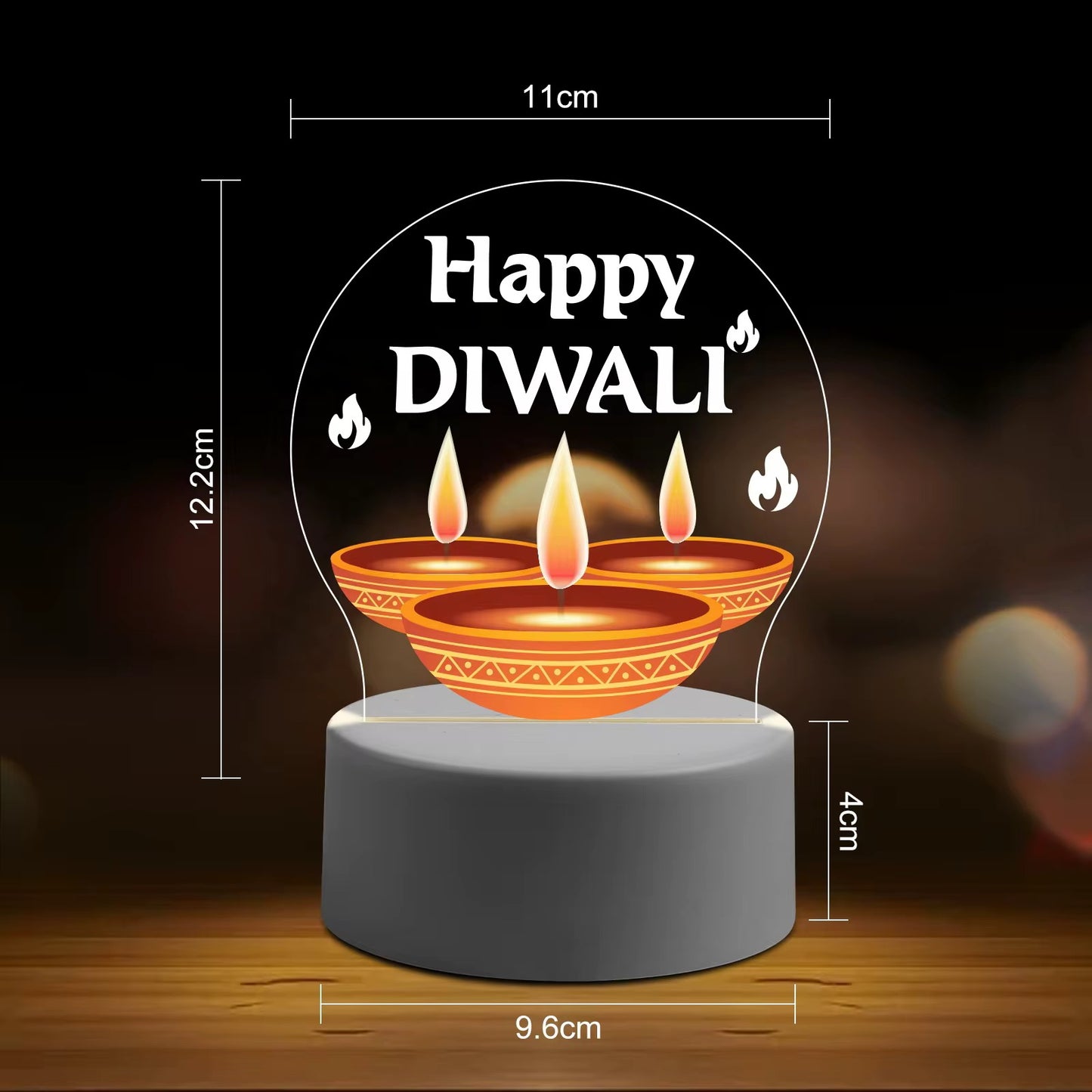 ‘Happy Diwali’ LED 3D Acrylic Night Lamp