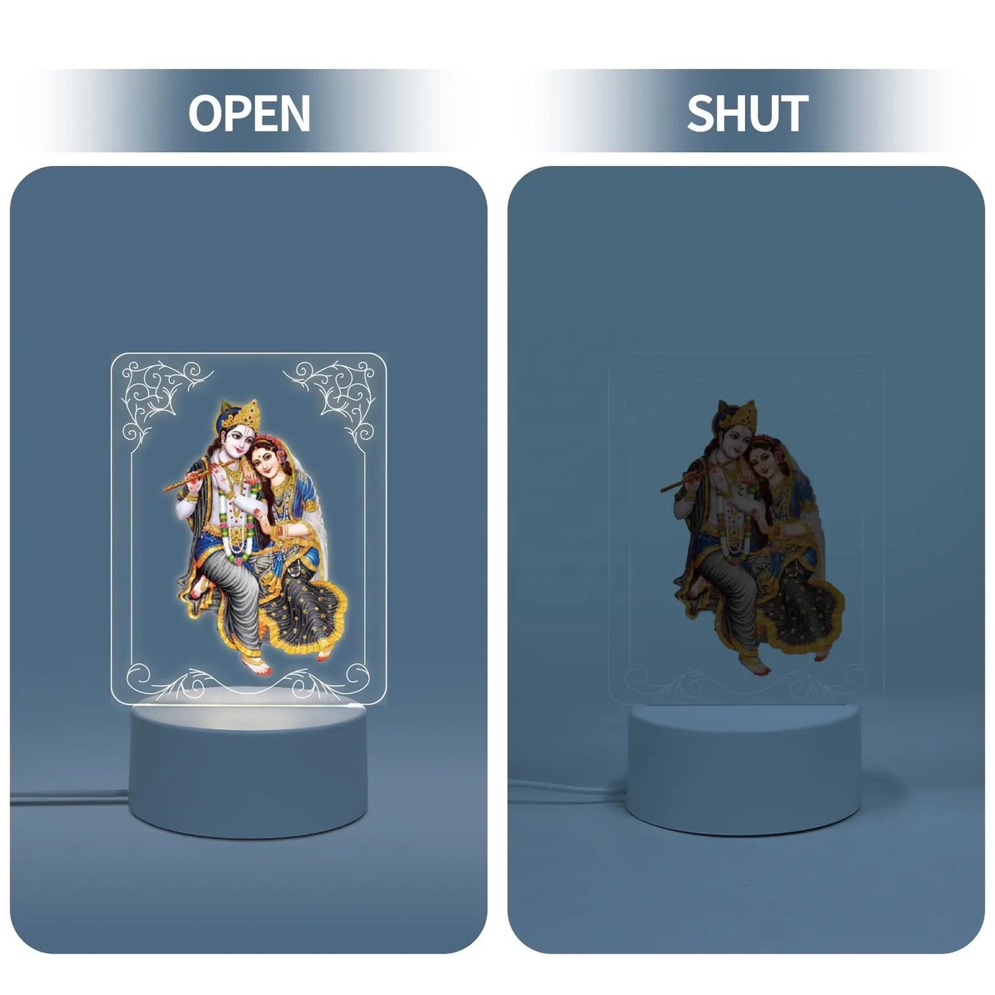 Hinduism/ Hindu Gods 3D Acrylic Night Lamp (Radha & Krishna)