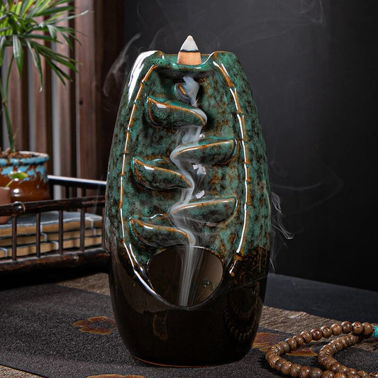 Back-Flow Incense Holder + 10 Free Incense Cones
