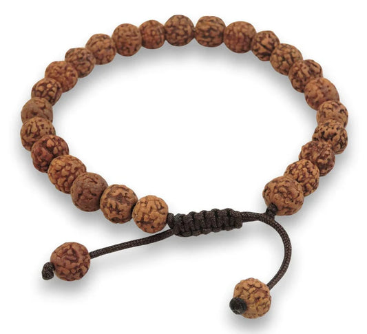 Plain Rudraksha Seed Adjustable Bracelet