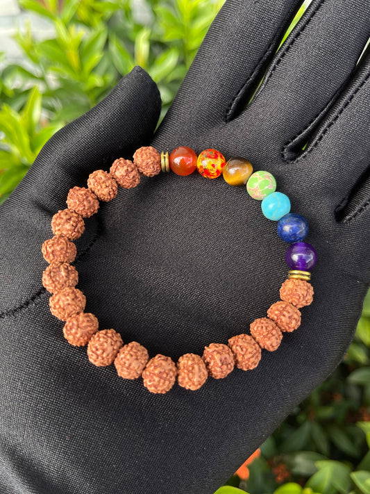 Rudraksha 7 Chakra Natural Bracelet