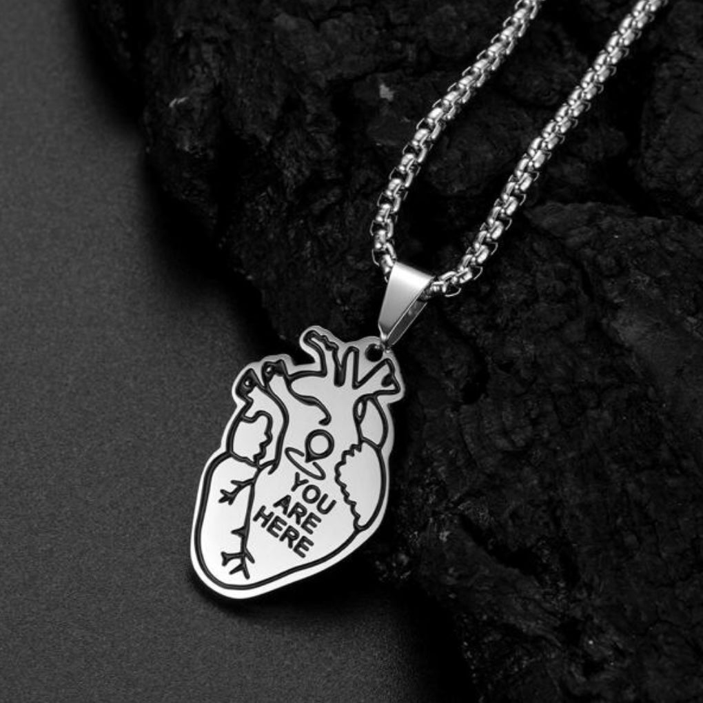 Stainless Steel At Heart Necklace