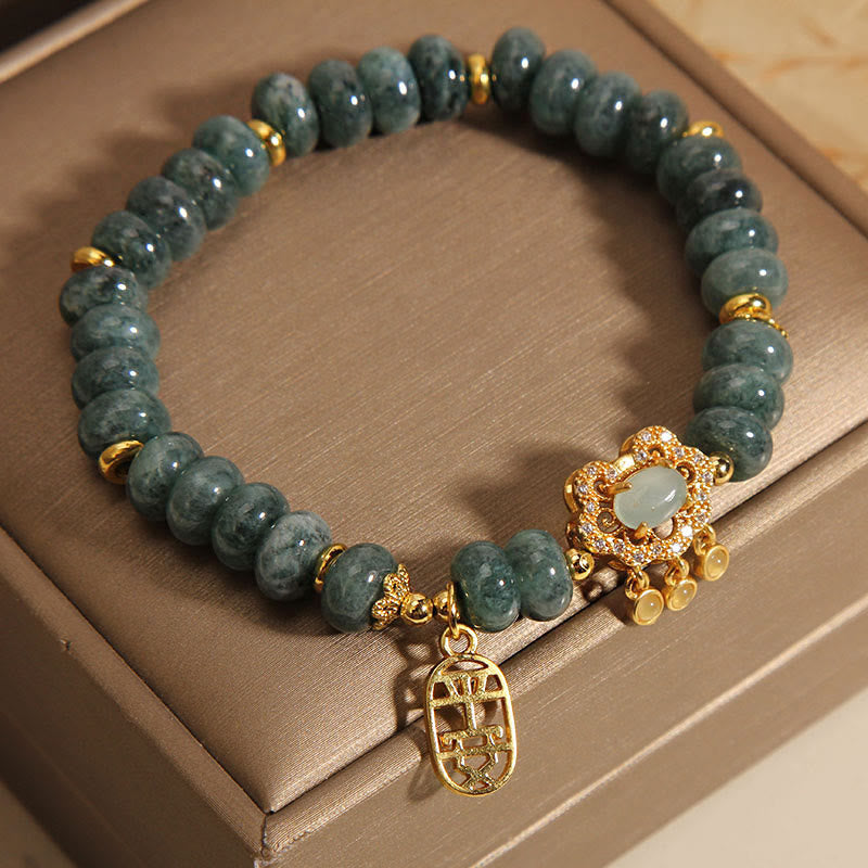 Buddha Stones Natural Jade Chinese Lucky Charm Bracelet (8mm)