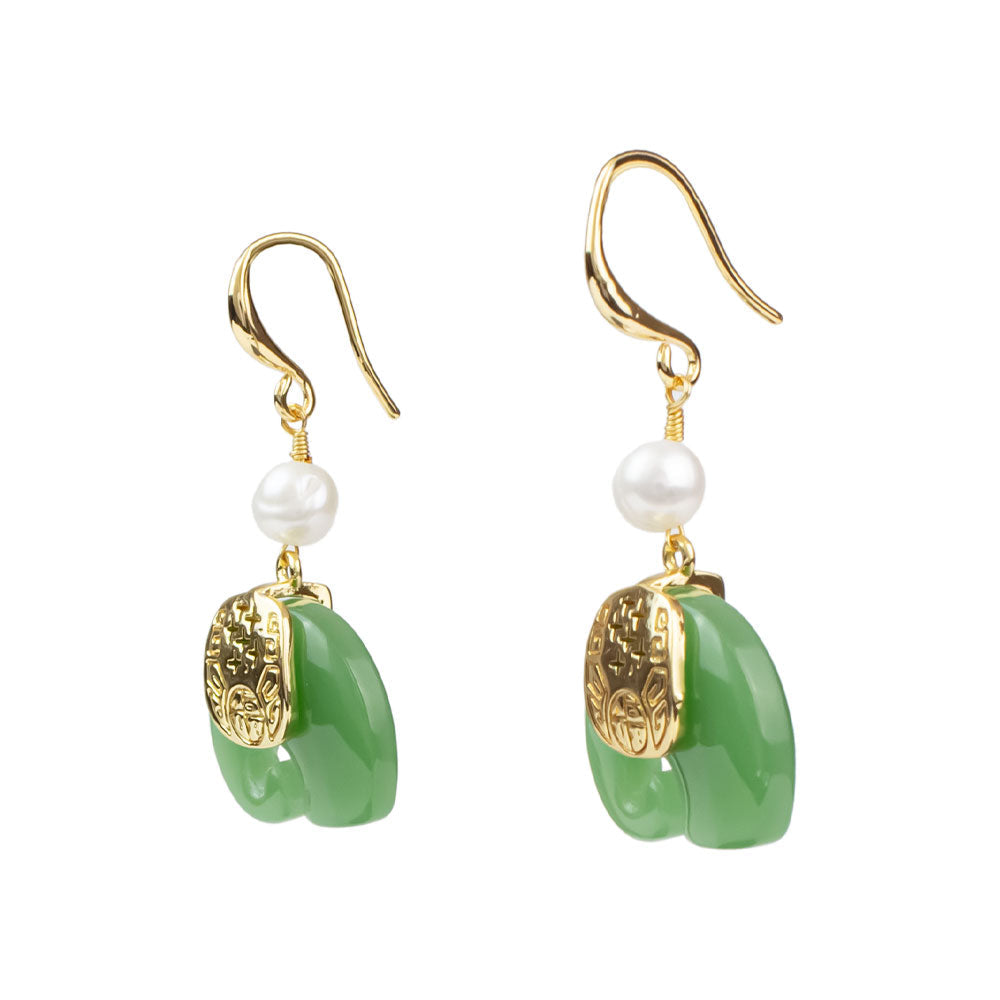 Natural Jade Stone Elephant Set (2pc)
