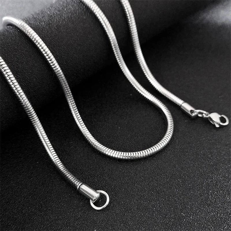Stainless Steel Round Snake Link Chain 2mm - 50cm Length