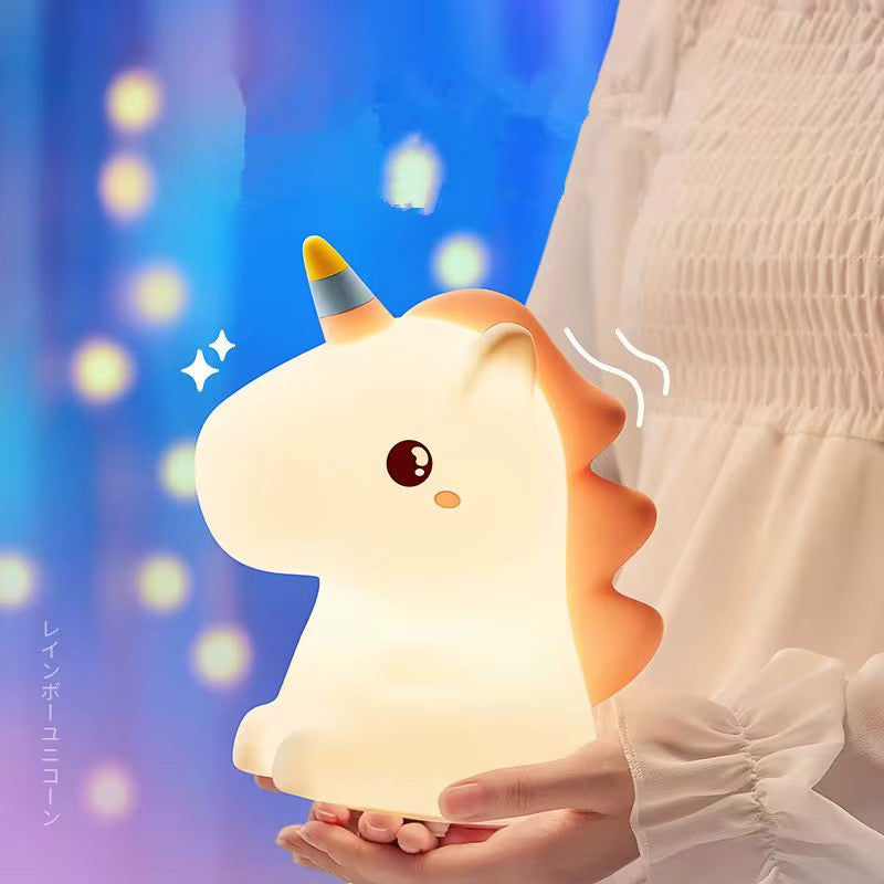 Adorable Squishy Silicone Animal Night Light (Unicorn)
