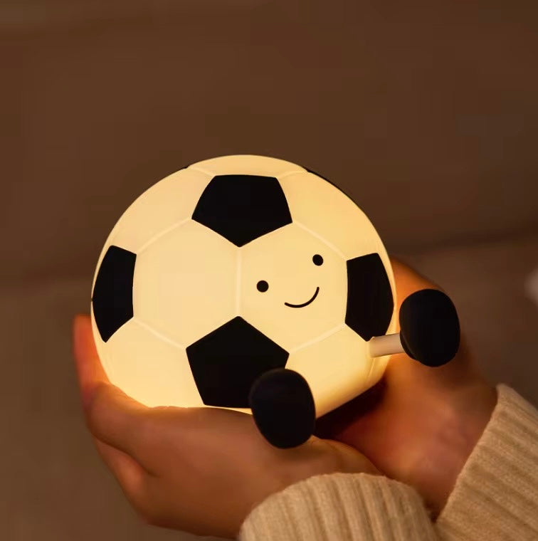 Adorable Squishy Silicone Night Light (Mr. Chubby Football)