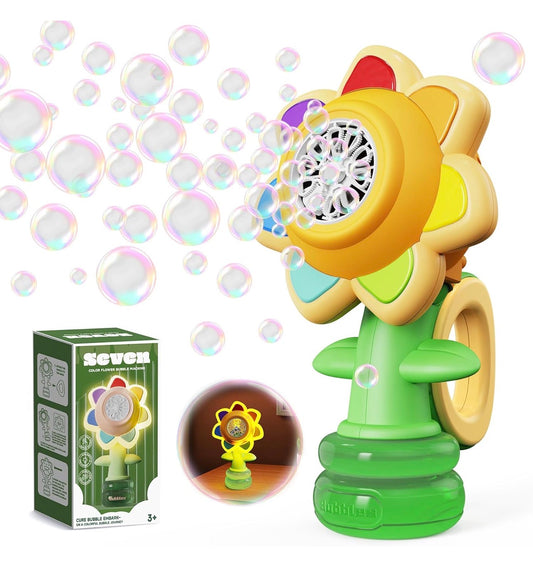 Electric Dancing Sunflower Automatic Bubble Machine + 130ml Bubble Solution
