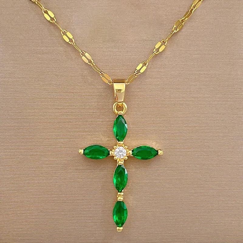 Cross Zircon Necklace
