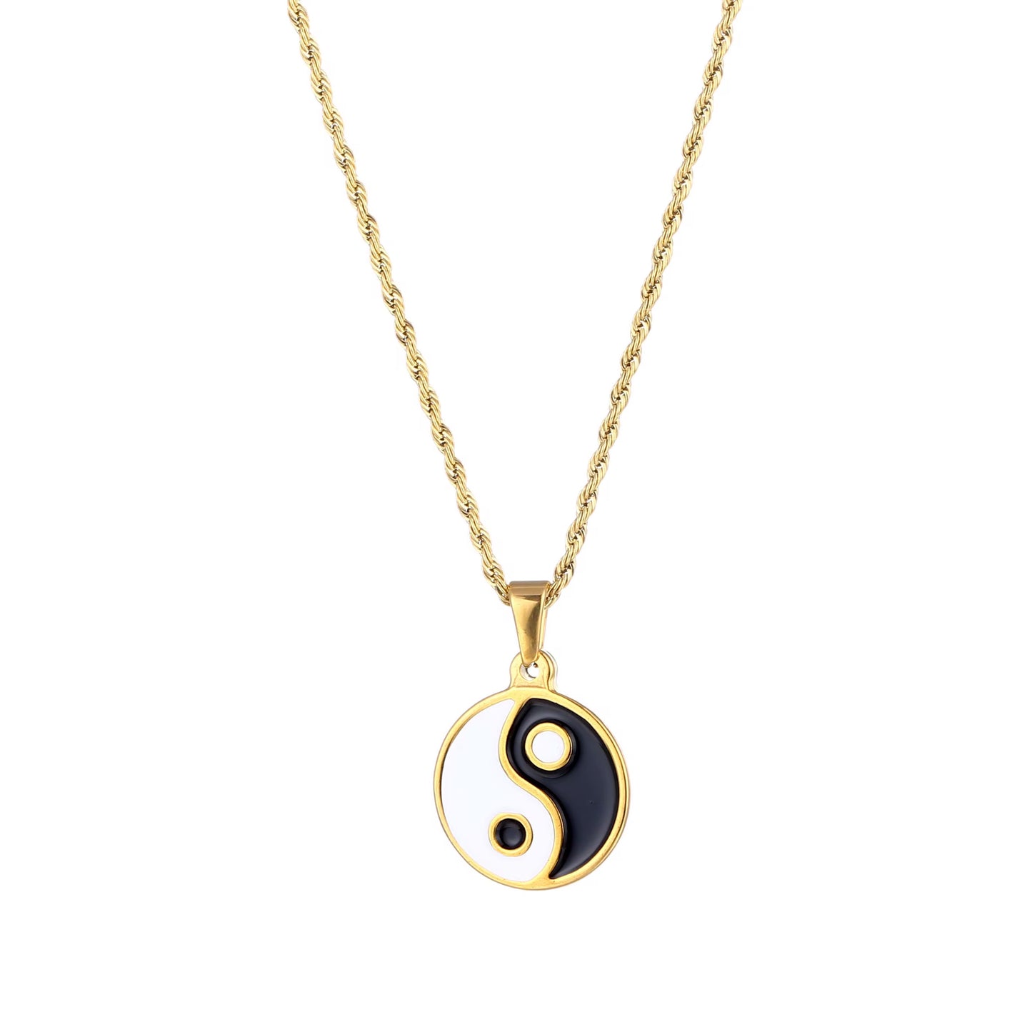 Stainless Steel Yin & Yang Necklace