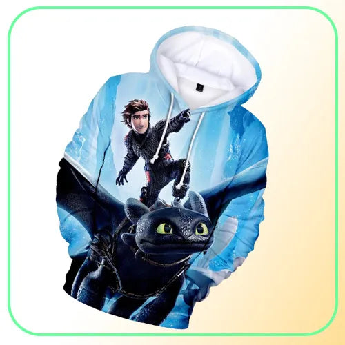 HTTYD - 3D Printed How to Train Your Dragon Polyester Hoodie