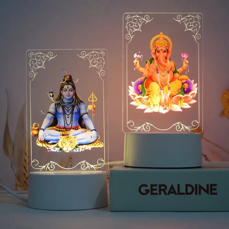 Hinduism/ Hindu Gods 3D Acrylic Night Lamp (Lord Ganesh)