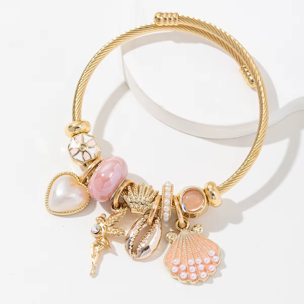 Stainless Steel Ocean Themed Charm Bracelets (Adjustable)