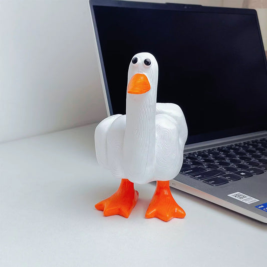 Resin Middle Finger Duck Funny Ornament