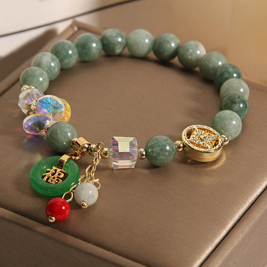 Crystal Jade Charm Bracelet