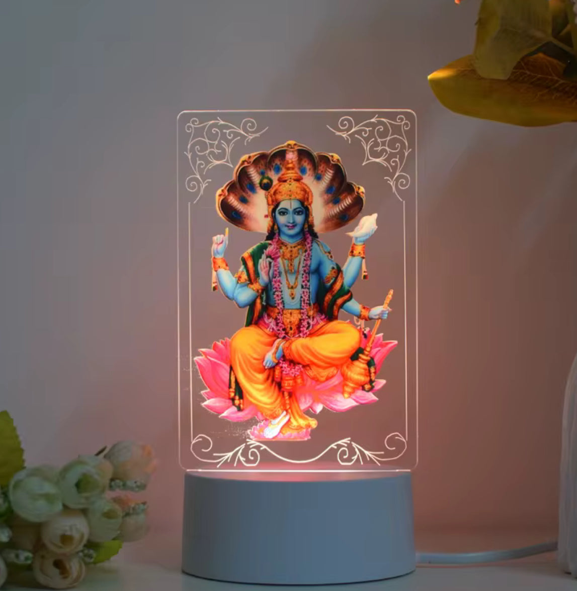 Hinduism/ Hindu Gods 3D Acrylic Night Lamp (Lord Vishnu)