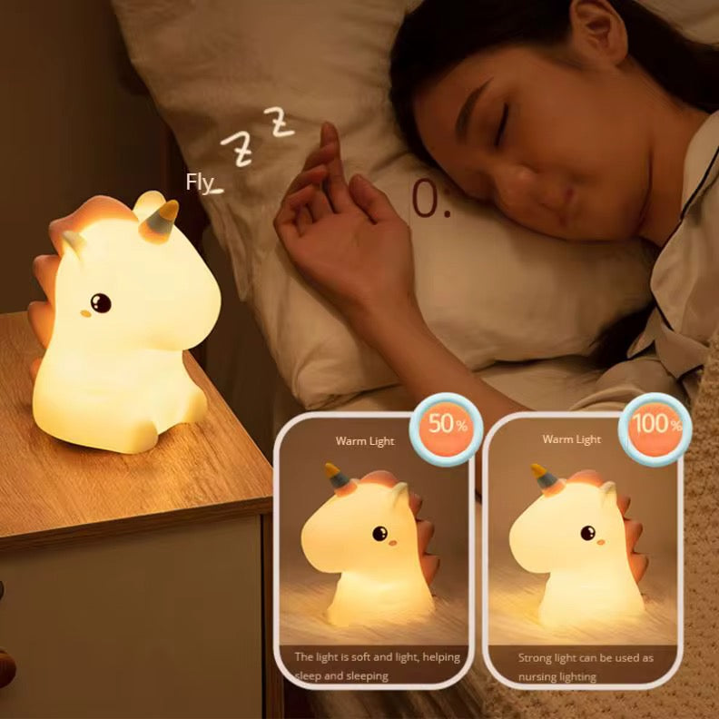 Adorable Squishy Silicone Animal Night Light (Unicorn)