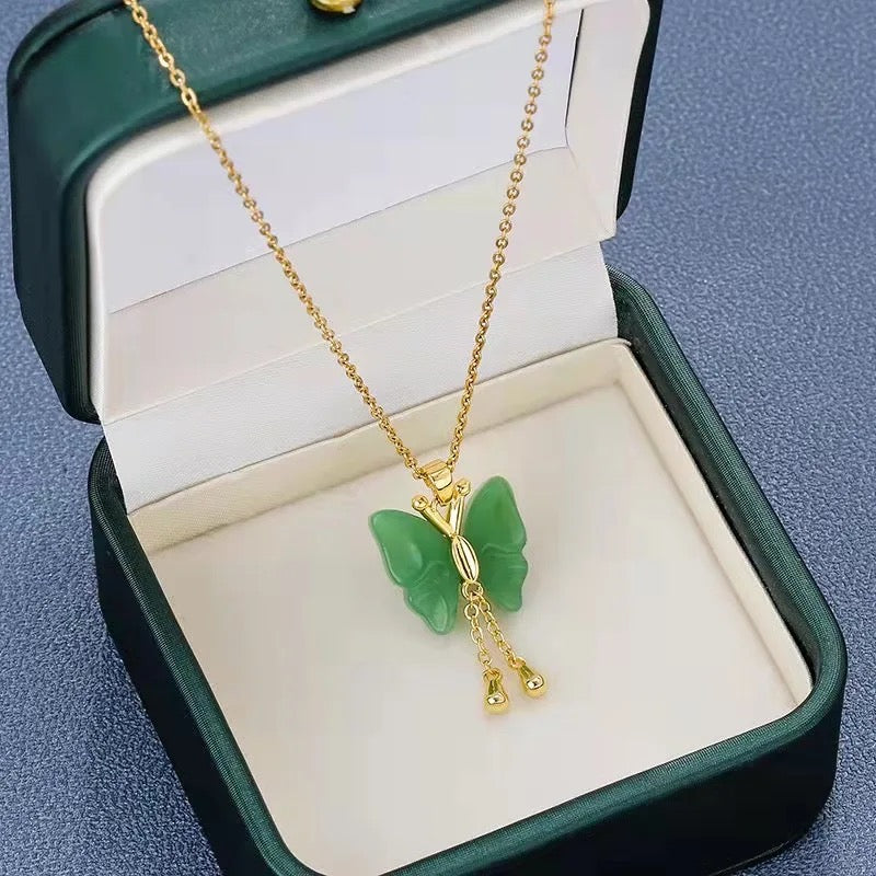 Butterfly Jade Necklace