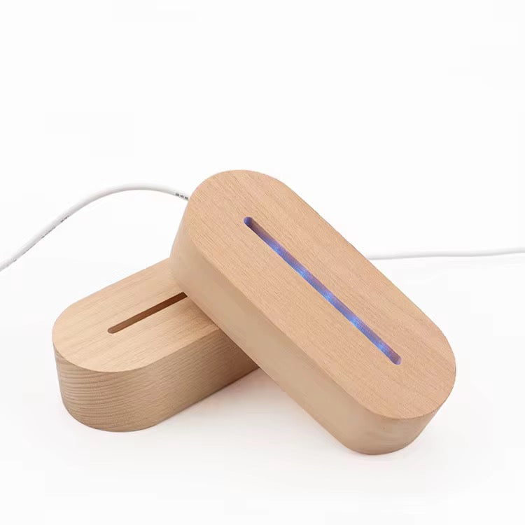 Wooden LED Warm Lamp Base For Acrylic Plaque Lamp